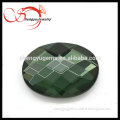 New arrivals wholesale price dark green oval cut mirror glass gemstone